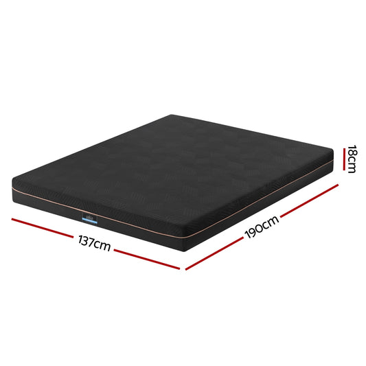 Giselle 18cm Memory Foam Mattress Green Tea Foam Cool Gel Foam Mattresses Double