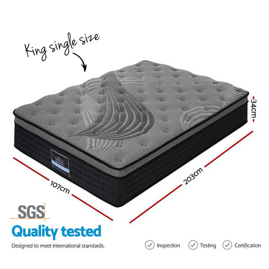 Giselle Bedding 34cm Mattress Bamboo Cover King Single