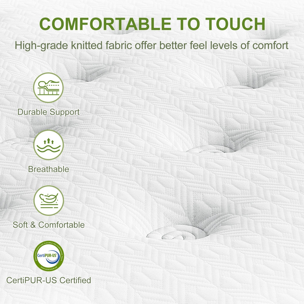 BedStory King Single 30cm Hybrid Mattress Cooling Gel Memory Foam 5 Zone Pocket Spring Bed Temperature Regulating