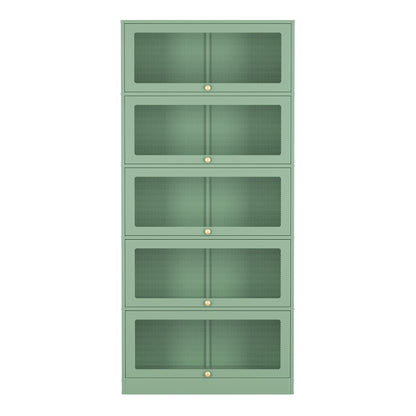 ArtissIn Buffet Sideboard Cupboard Cabinet Storage Mesh Doors Metal Green ELIA
