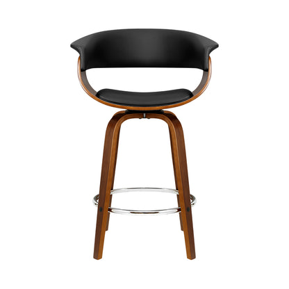 Artiss Bar Stools Swivel PU Seat Wooden