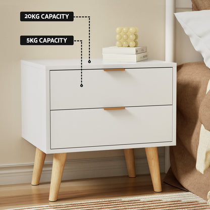 Artiss Queen Bed Frame Bedside Table Set Gas Lift Storage Base with Boucle Fabric Upholstered Headboard 2 Drawer Nightstand for Bedroom Furniture