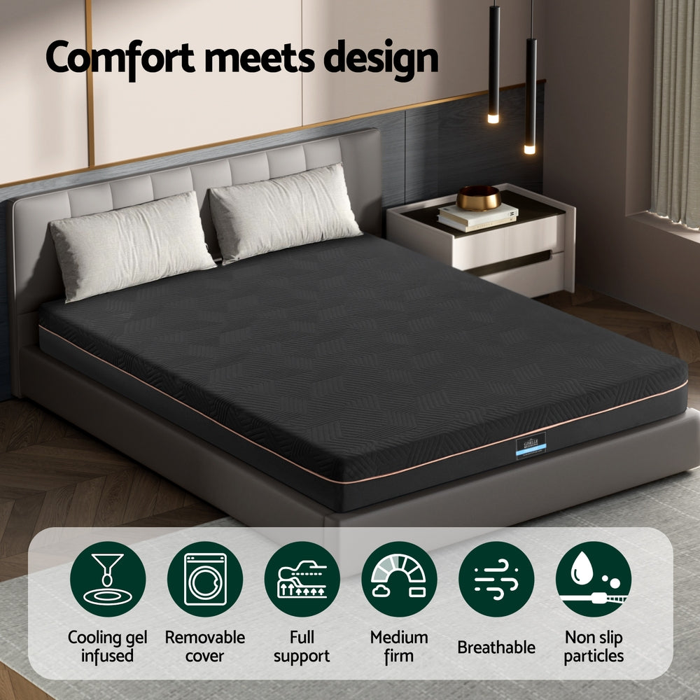 Giselle 18cm Memory Foam Mattress Green Tea Foam Cool Gel Foam Mattresses Queen
