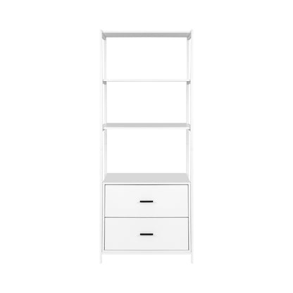 Artiss Bookshelf Display Shelf 2 Drawers 152CM White