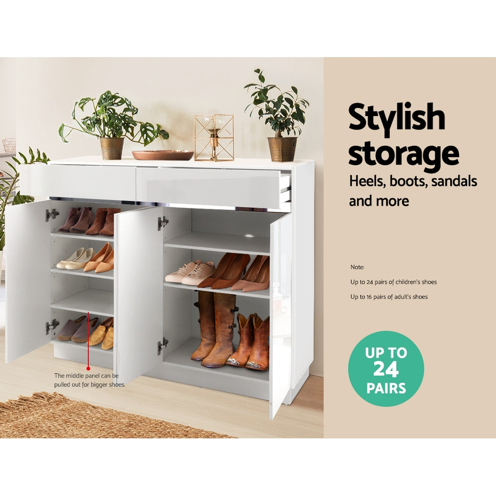 Artiss Shoe Rack Cabinet Storage Cupboard 24 Pairs - Lydia