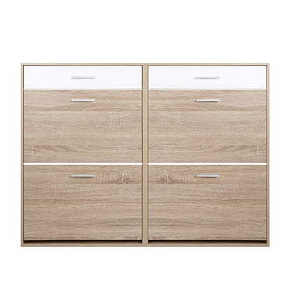 Artiss Shoe Rack Cabinet 36 Pairs Adjustable Shelves Pine Sara