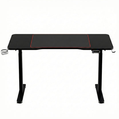 Artiss Electric Gaming Desk RGB Sit Stand Height Adjustable Table Black