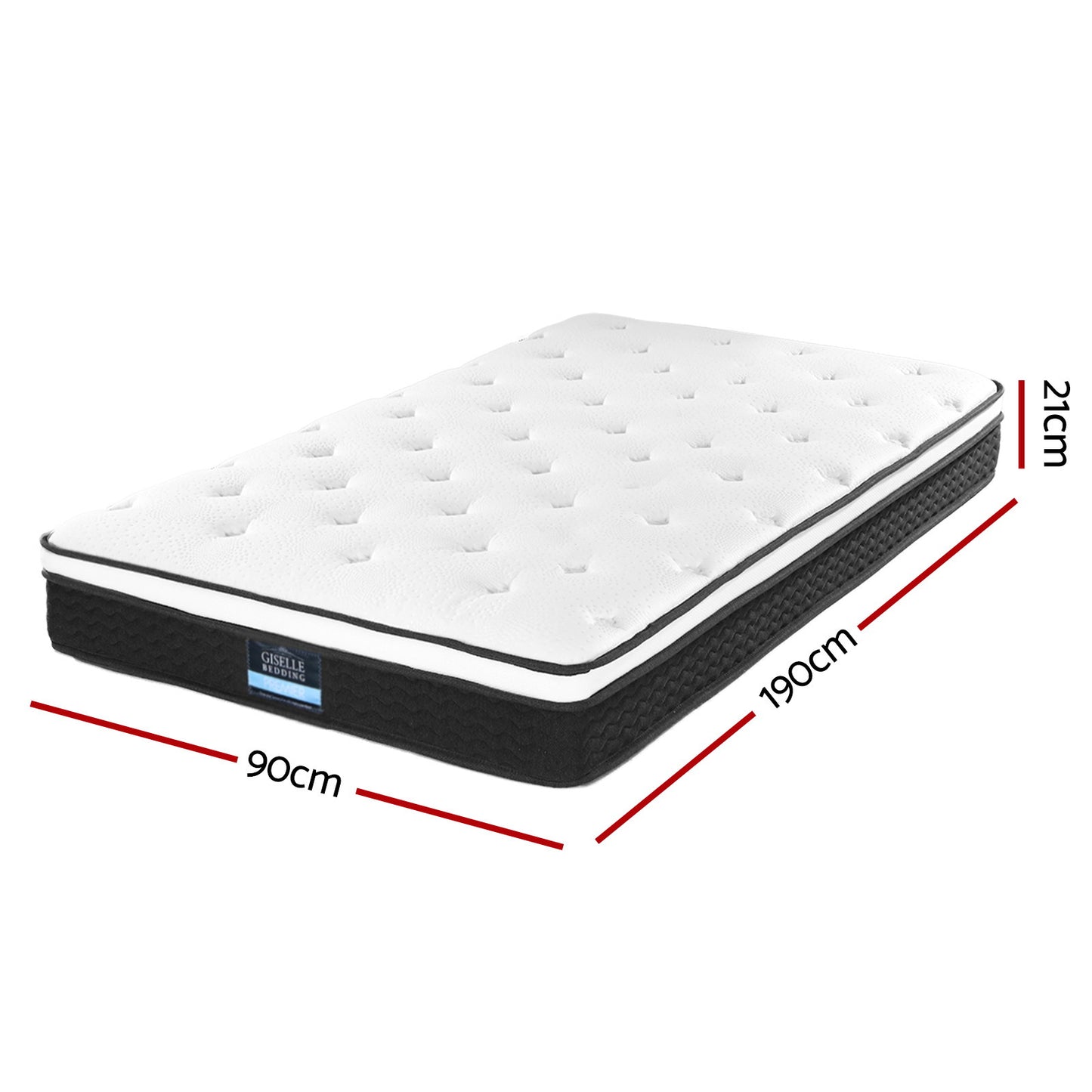Giselle Bedding 21cm Mattress Euro Top Single