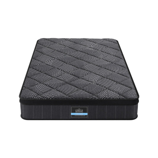 Giselle Bedding Single Mattress 25cm Pocket Spring Latex Euro Top Medium Firm Bed