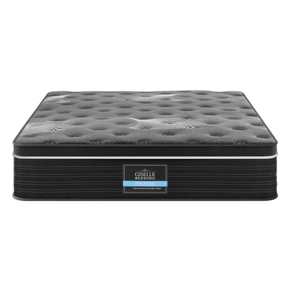 Giselle Bedding Queen Mattress 35cm Euro Top with Graphene Cooling Comfort Medium Firm