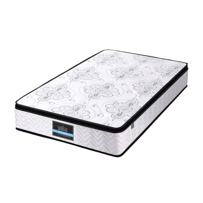 Giselle Bedding King Single Mattress 30cm Pocket Spring Euro Top Medium Firm Foam