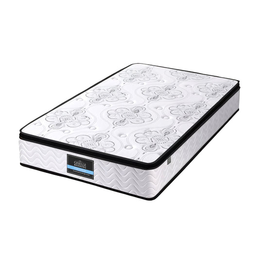 Giselle Bedding Single Mattress 30cm Pocket Spring Euro Top Medium Firm Foam
