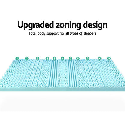 Giselle Bedding Memory Foam Mattress Topper 11-Zone 8cm King