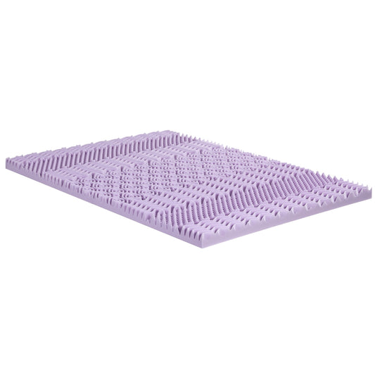 Giselle 8cm Memory Foam Mattress Topper Lavender Infused Bamboo Cover 7-Zone King