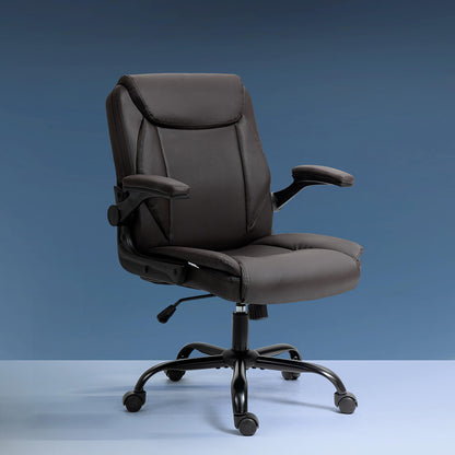 Artiss Executive Office Chair Mid Back Brown