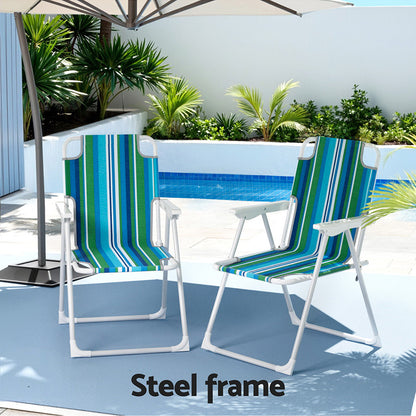 Gardeon Outdoor Chairs Folding Camping Chair Steel Portable Patio Furniture