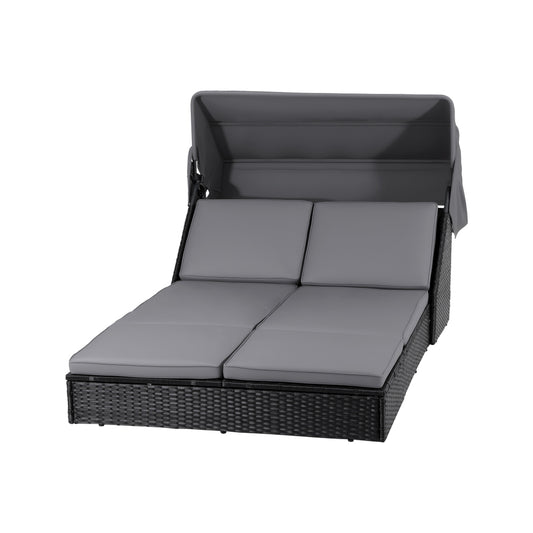 Gardeon Outdoor Day Bed Sun Lounge Setting Wicker Lounger Patio Furniture