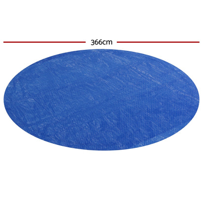 Aquabuddy Pool Cover Fit 3.66m Round Above-ground Swimming Pool Blanket Blue