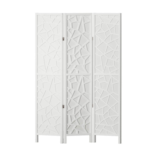 Artiss 3 Panel Room Divider Screen 122x170cm Clover White