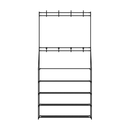 Artiss Shoe Rack Hall Tree 16 Pairs Black