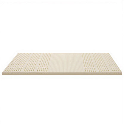 Giselle Bedding Latex Mattress Topper, 5cm Thick Cooling Bed Pad for Side Sleepers Pain Relief, 7 Zone Foldable Mat with Washable Cover for Guest Room Bedroom Single