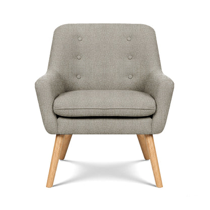 Artiss 2X Armchair Lounge Chair Accent Tub Chair Beige ANNE