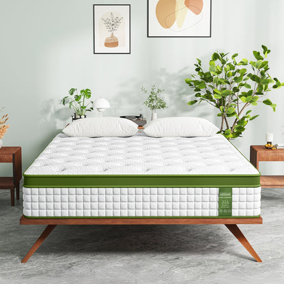 BedStory King 30cm Hybrid Mattress Cooling Gel Memory Foam 5 Zone Pocket Spring Bed Temperature Regulating