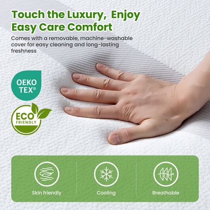 20cm Single Reversible Gel Memory Foam Mattress BedStory Medium Soft & Firm