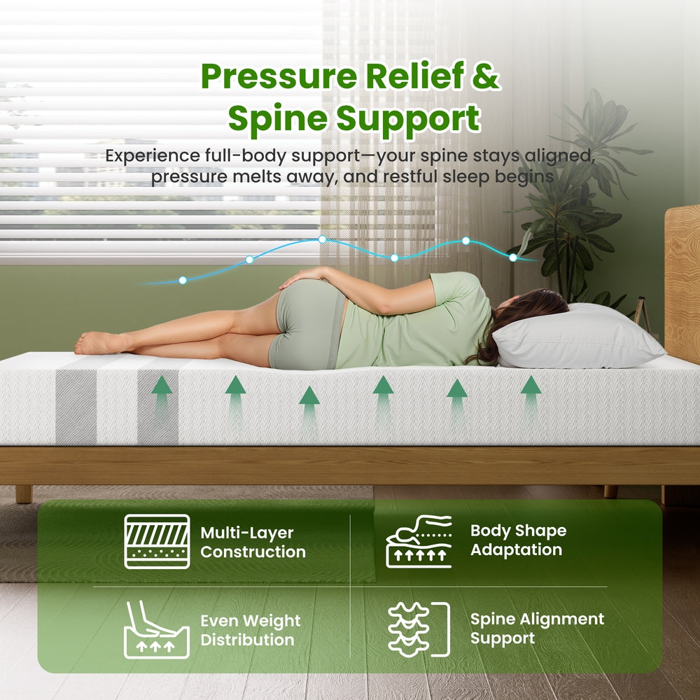 25cm Single Reversible Gel Memory Foam Mattress BedStory Medium & Firm